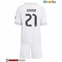 Otroške Nogometnih dresov Real Madrid Brahim Diaz #21 Domači 2025-26 Kratki rokavi (+ hlače)